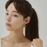 ciite' シーテ ピアス（両耳用） 【 金属アレルギー対応 】オーバルフープピアス サージカルステンレス（両耳用）