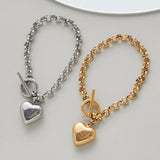 ciite' シーテ ブレスレット 【 金属アレルギー対応 】 ハートペンダント ブレスレット サージカルステンレス