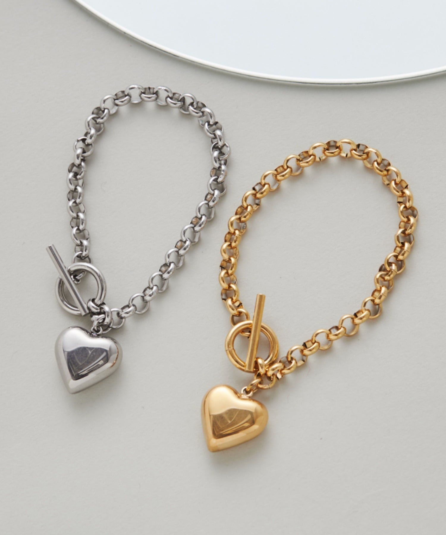 ciite' シーテ ブレスレット 【 金属アレルギー対応 】 ハートペンダント ブレスレット サージカルステンレス