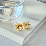 ciite' シーテ ピアス（両耳用） 【 金属アレルギー対応 】 ミニフラワー パールピアス サージカルステンレス（両耳用）