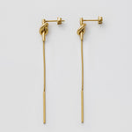 ciite' シーテ ピアス（両耳用） 【 金属アレルギー対応 】 ノットチェーンピアス サージカルステンレス (両耳用)