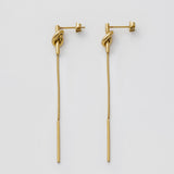 ciite' シーテ ピアス（両耳用） 【 金属アレルギー対応 】 ノットチェーンピアス サージカルステンレス (両耳用)