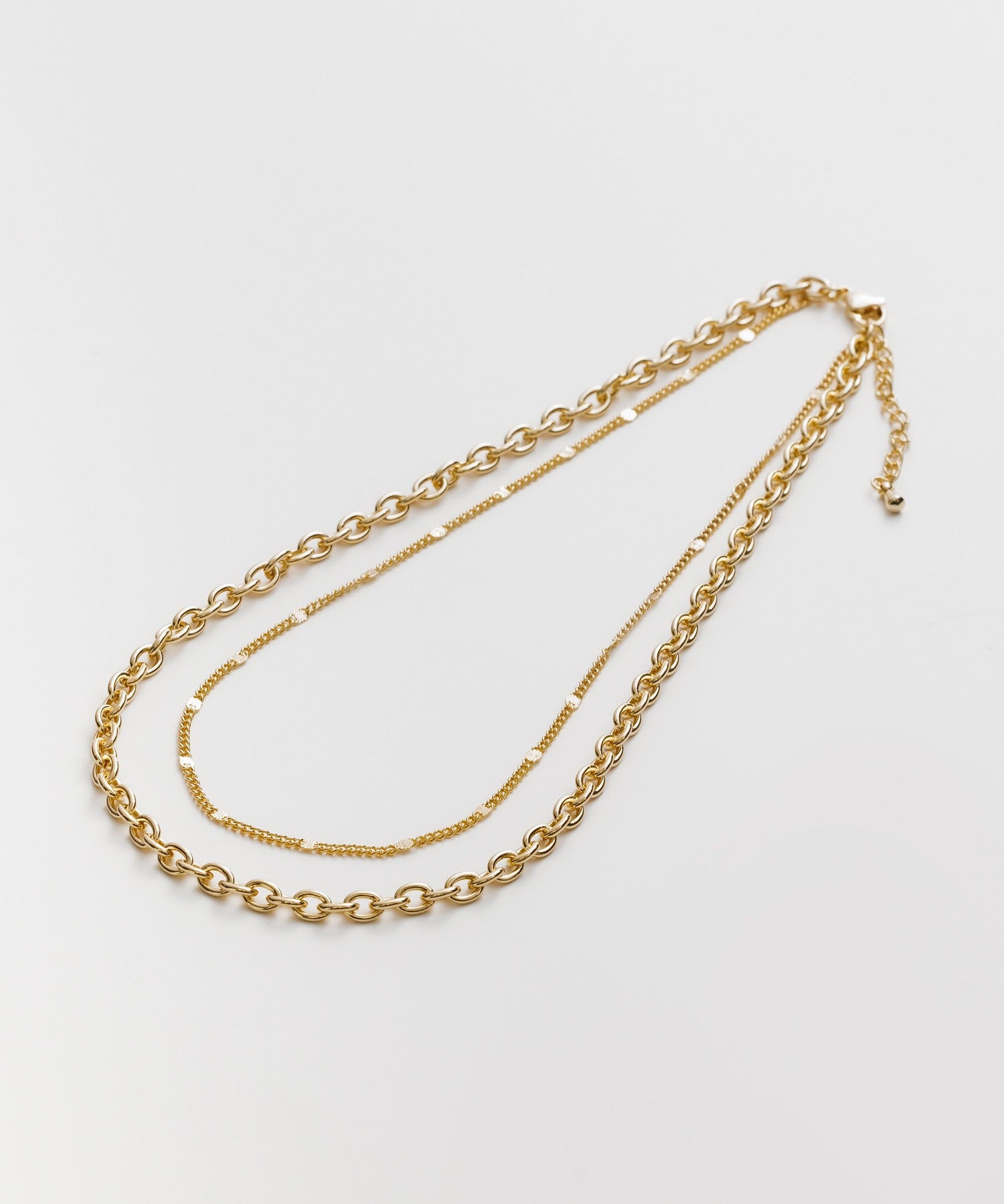 ciite' シーテ ネックレス 【 金属アレルギー対応 】 2連チェーンネックレス サージカルステンレス