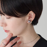ciite' シーテ ピアス（両耳用） 2way バイカラー ダブルパールピアス