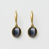 ciite' シーテ ピアス（両耳用） 【 金属アレルギー対応 】 オーバルストーン フックピアス サージカルステンレス (両耳用)