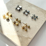 ciite' シーテ ピアス（両耳用） 【金属アレルギー対応】シンプルスクエア ピアス
