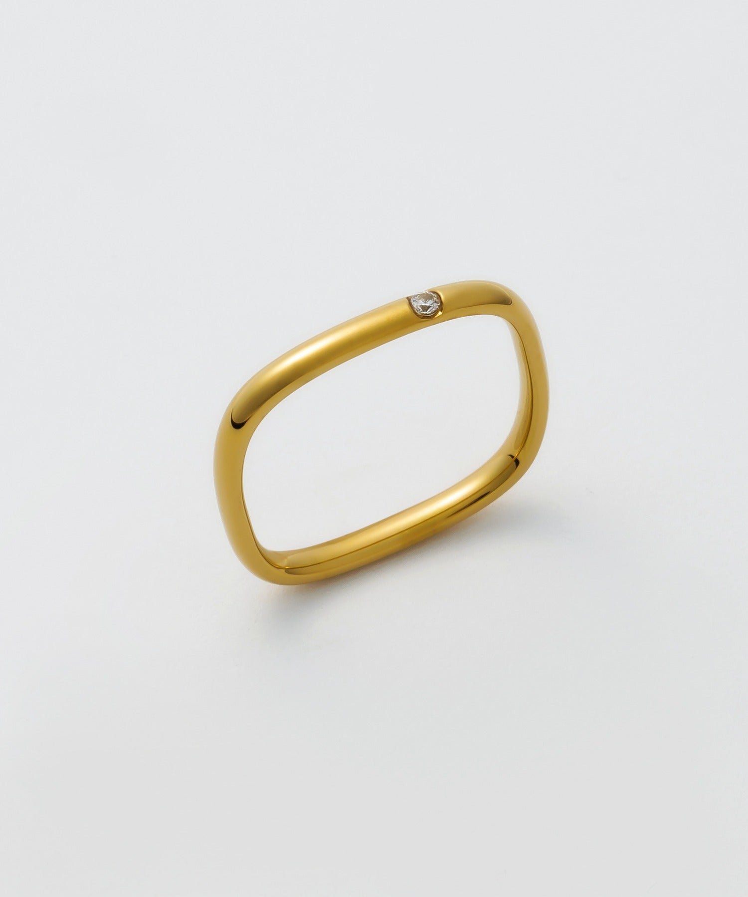 ciite' シーテ リング 【 金属アレルギー対応 】 シンプルビジューリング サージカルステンレス