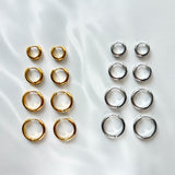 ciite' シーテ ピアス（両耳用） 【 金属アレルギー対応 】 4サイズ展開 シンプルフープピアス サージカルステンレス（両耳用）