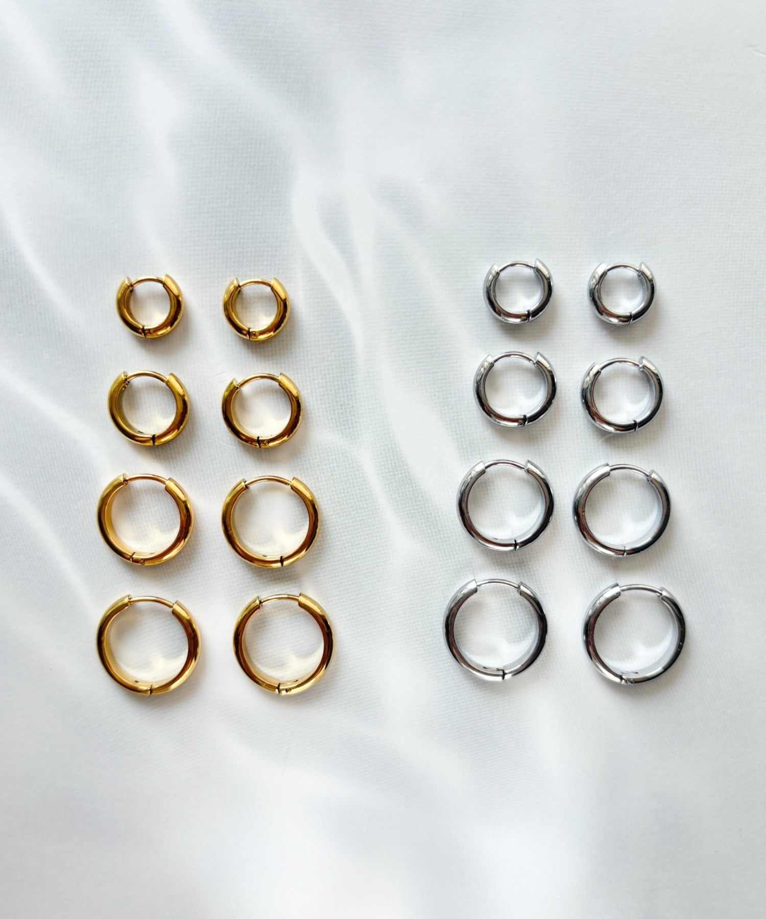 ciite' シーテ ピアス（両耳用） 【 金属アレルギー対応 】 4サイズ展開 シンプルフープピアス サージカルステンレス（両耳用）