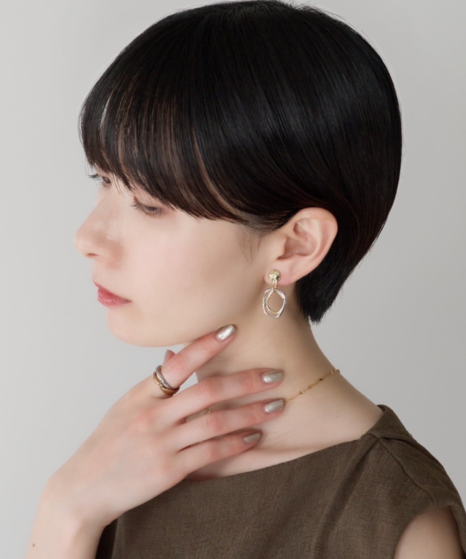 ciite' シーテ イヤリング シリコン付 メタルデザイン イヤリング