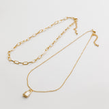 ciite' シーテ ネックレス 【 金属アレルギー対応 】 チェーン & パドロックネックレス 2セット