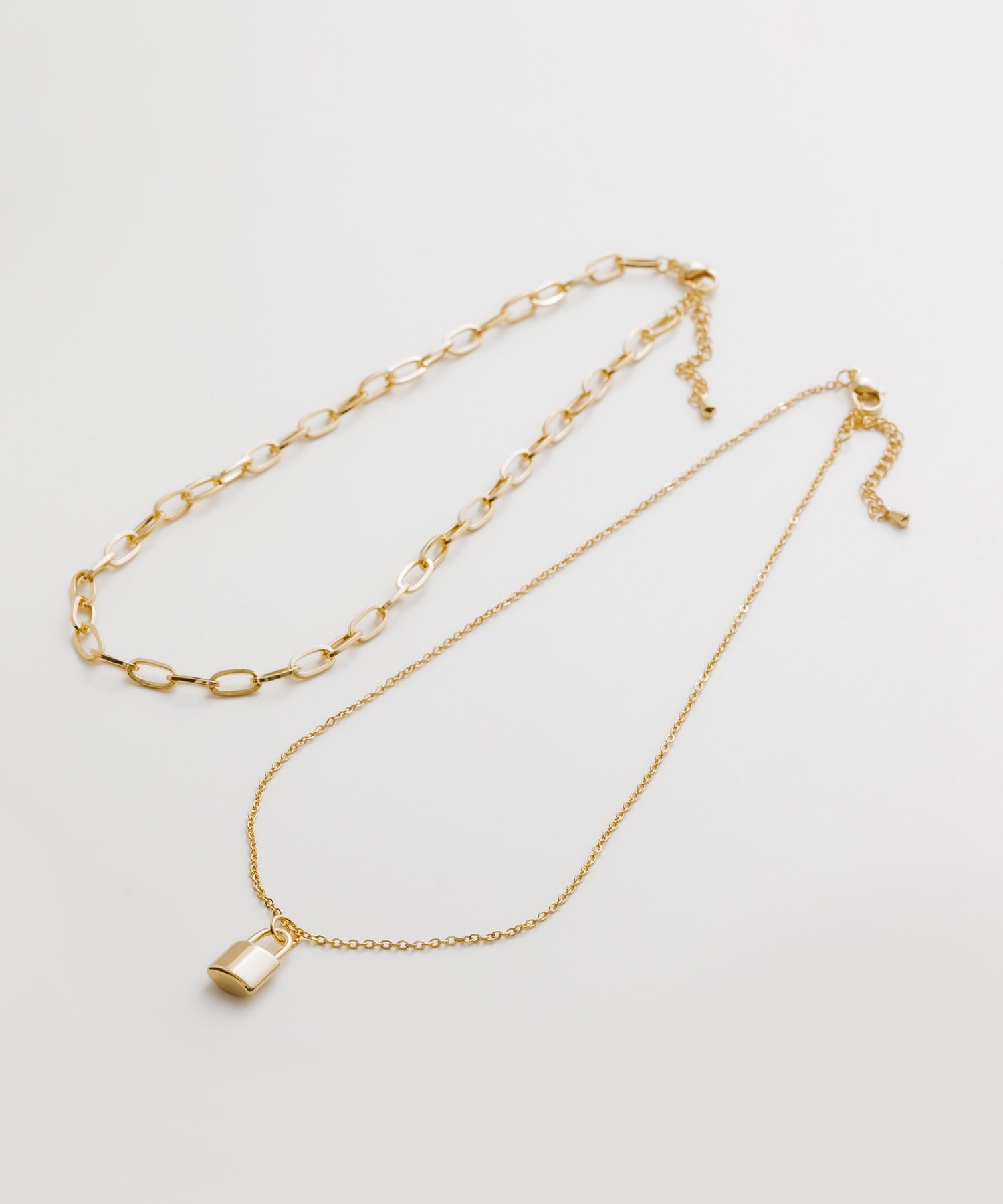 ciite' シーテ ネックレス 【 金属アレルギー対応 】 チェーン & パドロックネックレス 2セット