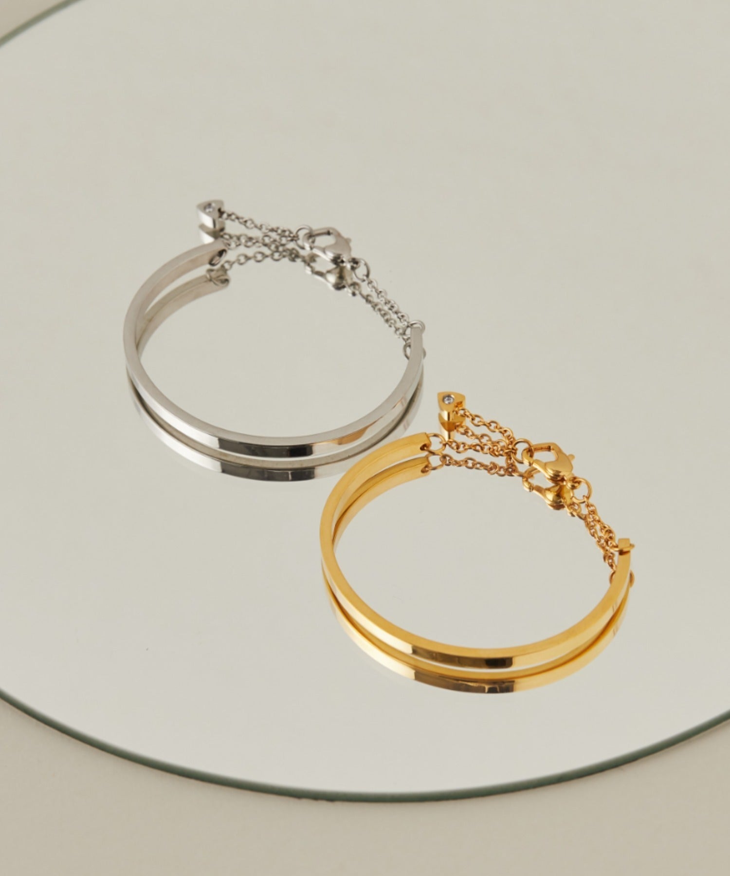 ciite' シーテ ブレスレット 【 金属アレルギー対応 】 ハートビジュー シンプルブレスレット / バングル サージカルステンレス