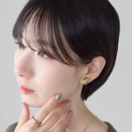 ciite' シーテ イヤリング シリコン付 メタルデザイン イヤリング