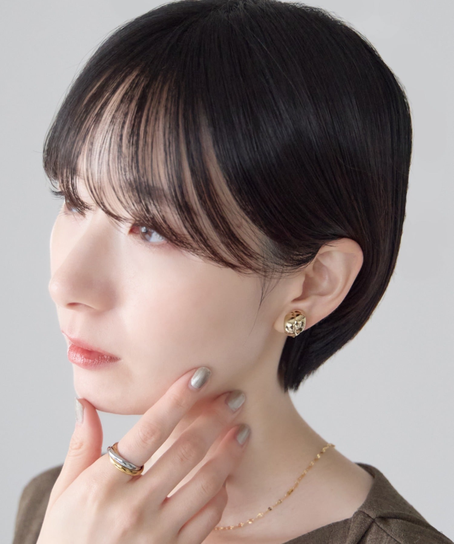 ciite' シーテ イヤリング シリコン付 メタルデザイン イヤリング