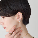 ciite' シーテ ピアス（両耳用） 2way ダブルパールピアス