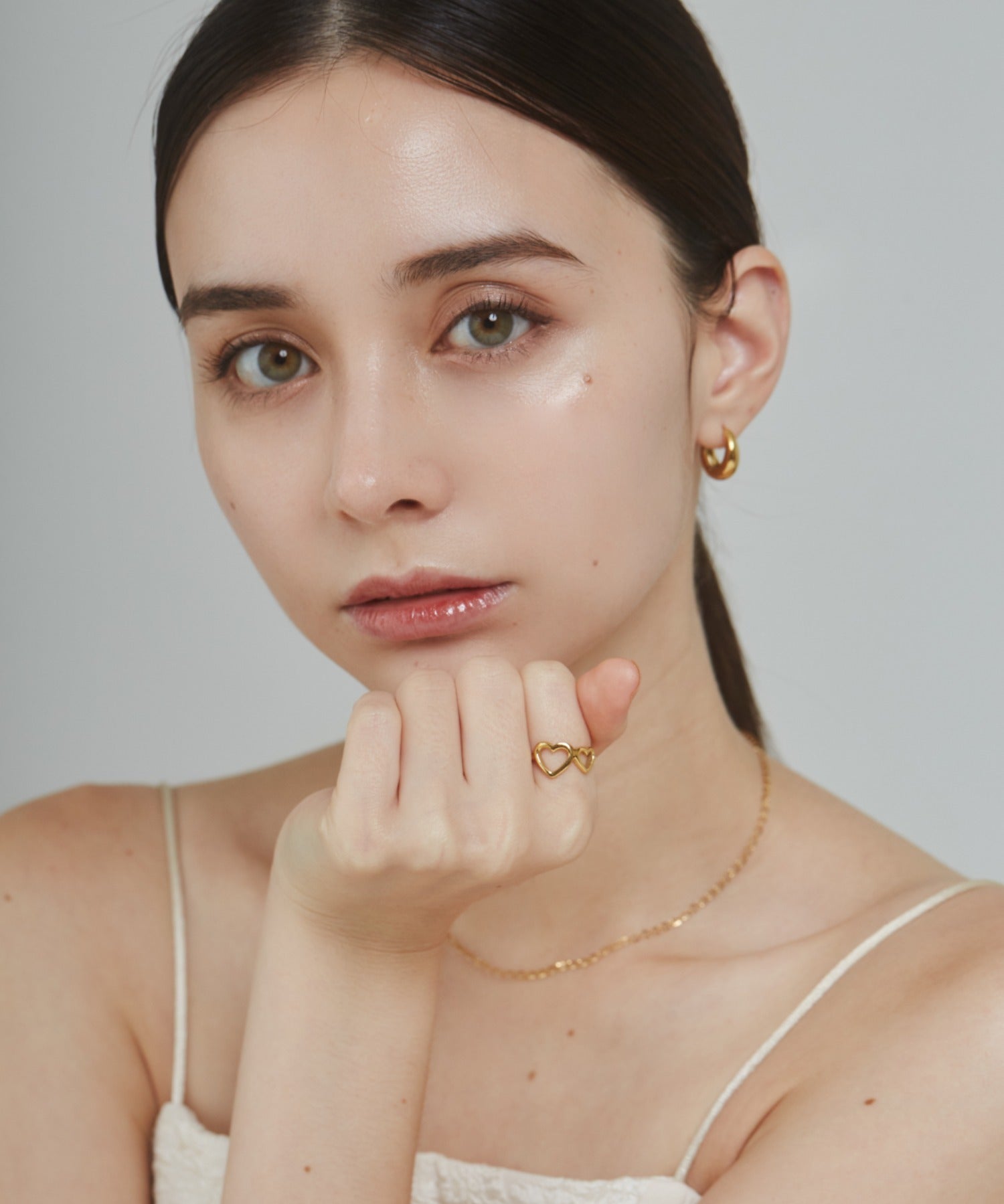 ciite' シーテ リング 【 金属アレルギー対応 】 ダブルハートリング サージカルステンレス