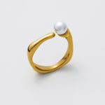 ciite' シーテ リング 【 金属アレルギー対応 】 パールモチーフリング サージカルステンレス