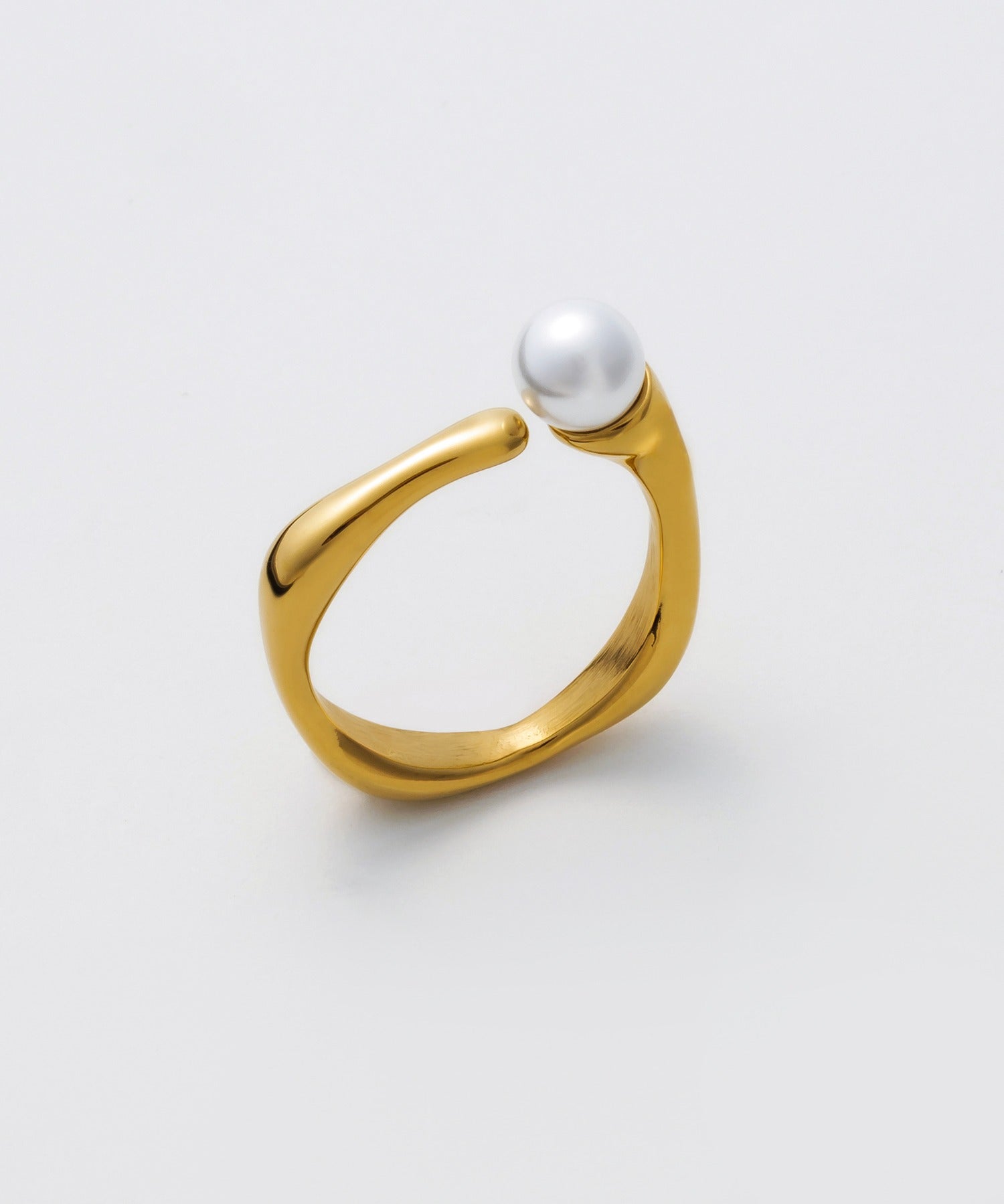 ciite' シーテ リング 【 金属アレルギー対応 】 パールモチーフリング サージカルステンレス