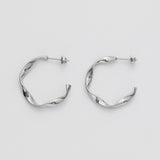 ciite' シーテ ピアス（両耳用） 【 金属アレルギー対応 】 ツイストフープピアス サージカルステンレス (両耳用)