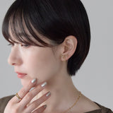 ciite' シーテ イヤリング シリコン付 リボンデザイン イヤリング