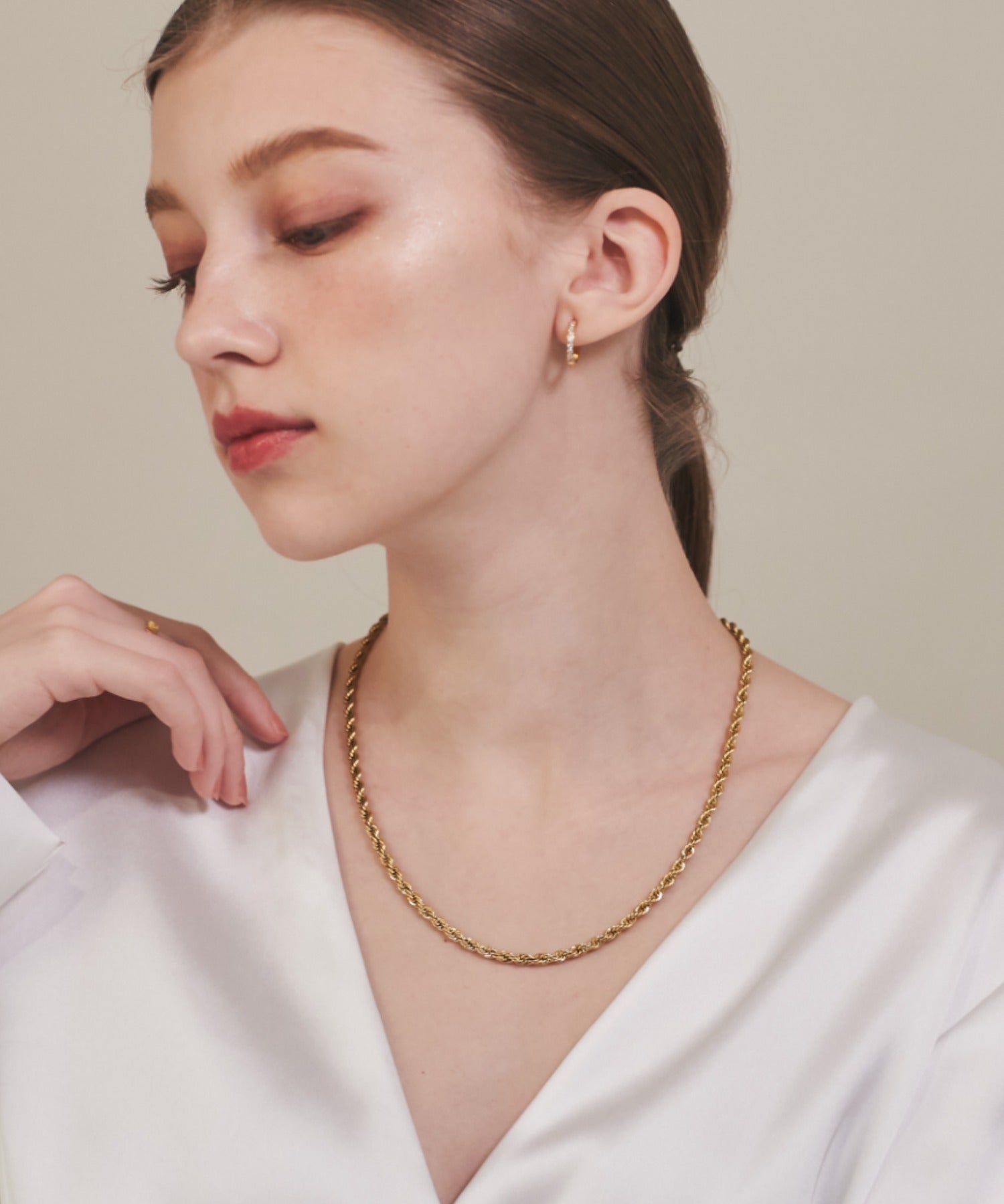 ciite' シーテ ネックレス 【 金属アレルギー対応 】 ツイストチェーンネックレス サージカルステンレス