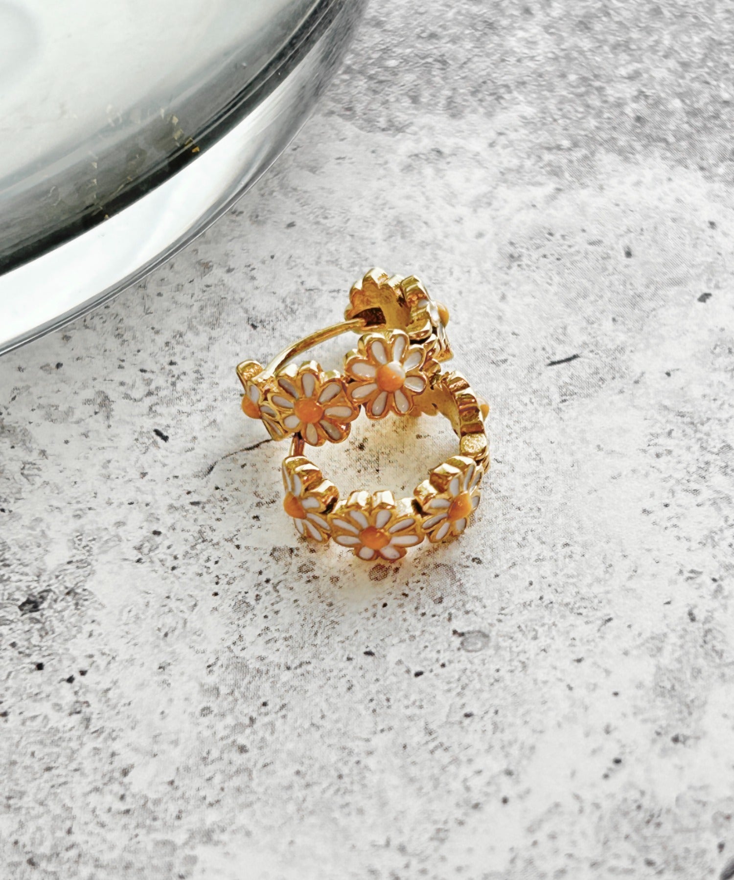 ciite' シーテ ピアス（両耳用） 【 金属アレルギー対応 】 フルール フープピアス サージカルステンレス