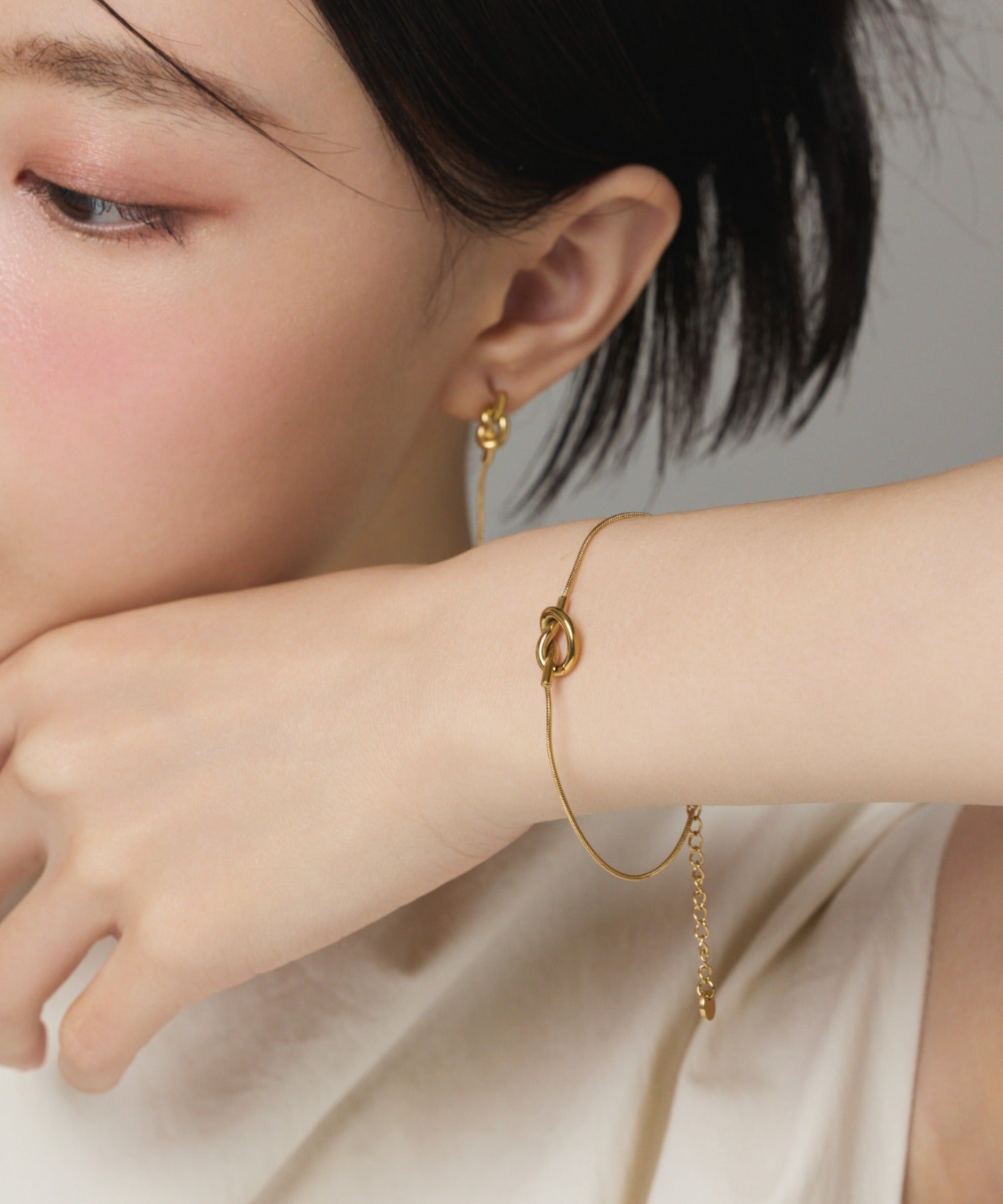 ciite' シーテ ブレスレット 【 金属アレルギー対応 】 ノットブレスレット サージカルステンレス