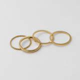 ciite' シーテ リング 【 金属アレルギー対応 】シンプルリング 4個セット サージカルステンレス