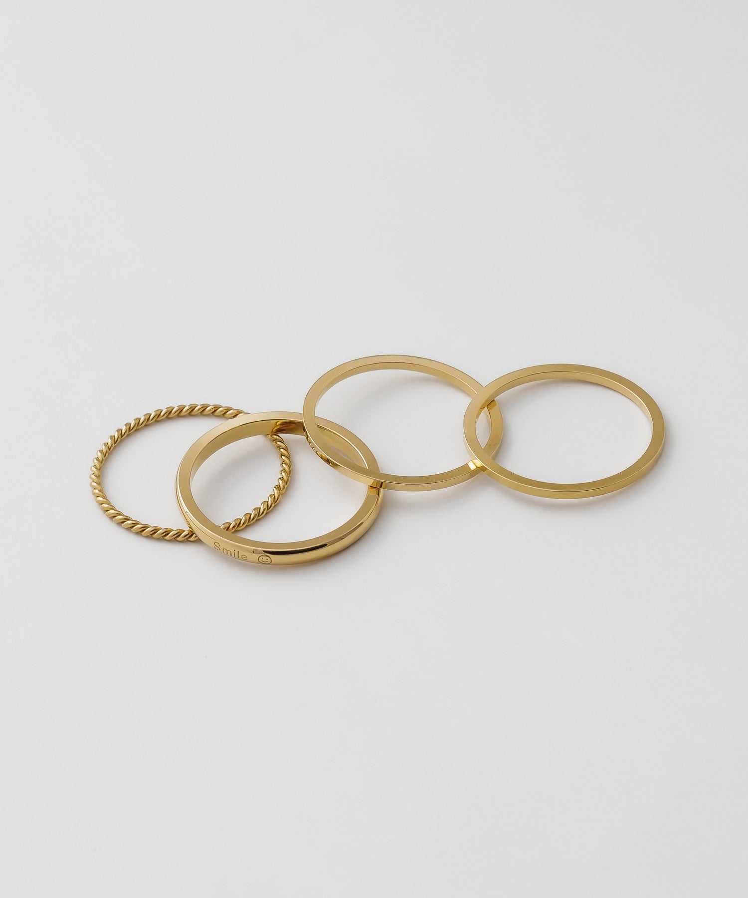 ciite' シーテ リング 【 金属アレルギー対応 】シンプルリング 4個セット サージカルステンレス