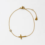 ciite' シーテ ブレスレット 【 金属アレルギー対応 】 クロスビジューブレスレット サージカルステンレス