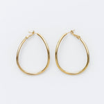 ciite' シーテ ピアス（両耳用） 大ぶり立体オーバルフープピアス (両耳用)