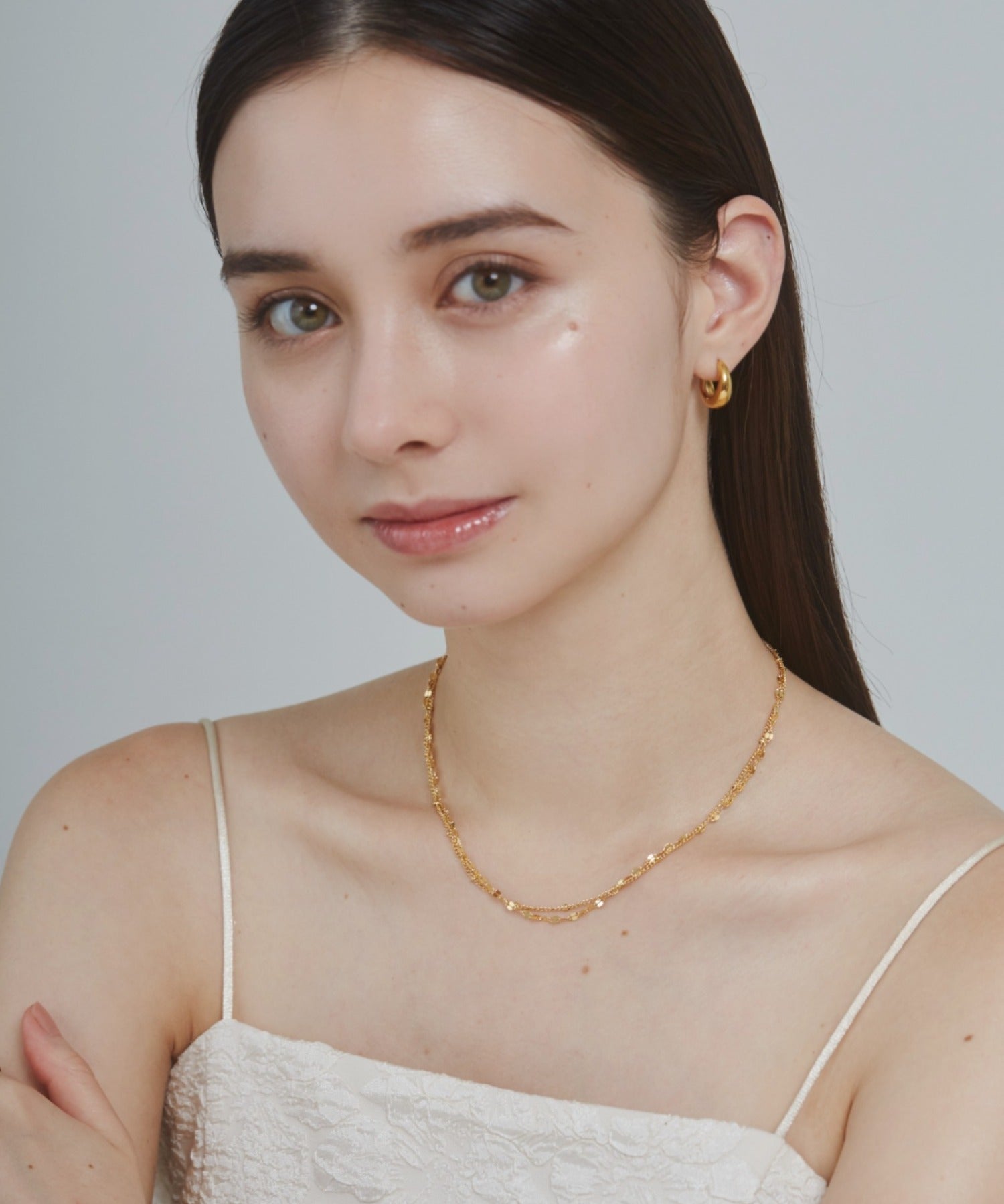 ciite' シーテ ネックレス 【 金属アレルギー対応 】 2連チェーンネックレス サージカルステンレス