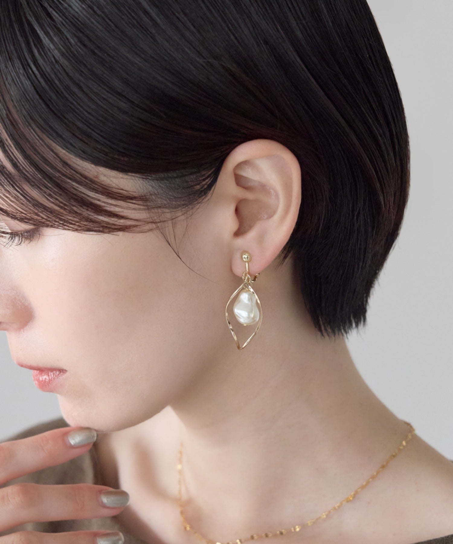 ciite' シーテ イヤリング シリコン付 デザインパール イヤリング