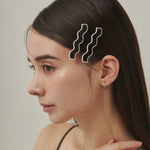 ciite' シーテ ヘアアクセサリー ウェーブデザインヘアピン 2個セット