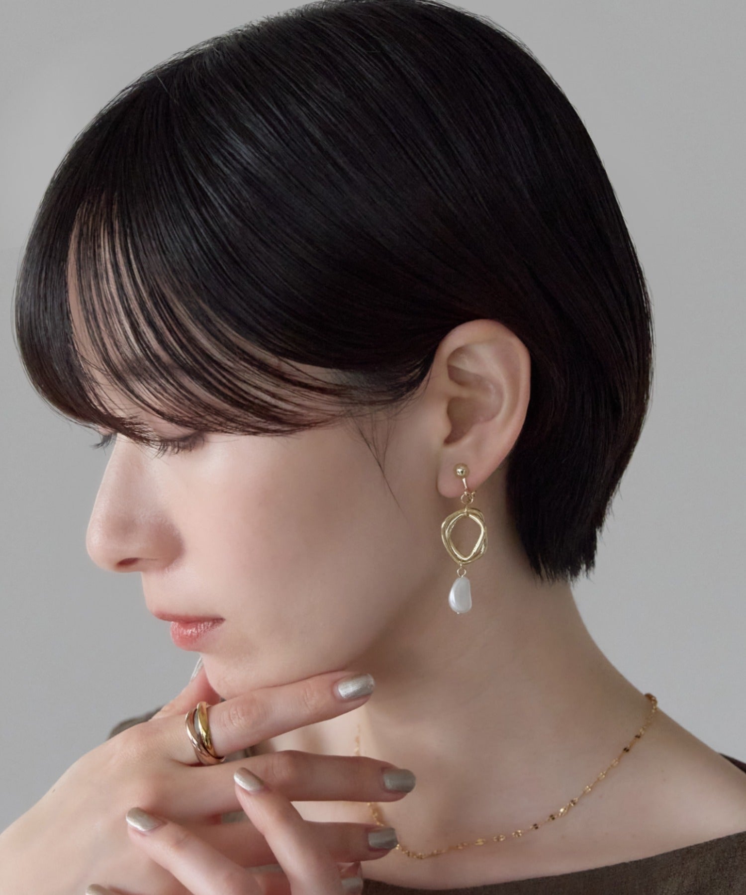 ciite' シーテ イヤリング シリコン付 デザインパール イヤリング