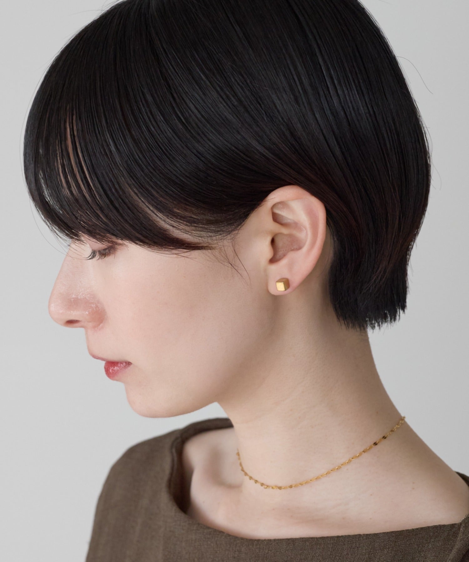 ciite' シーテ ピアス（両耳用） 【金属アレルギー対応】シンプルスクエア ピアス