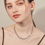 ciite' シーテ ネックレス 【 金属アレルギー対応 】 2連スネークチェーンネックレス サージカルステンレス