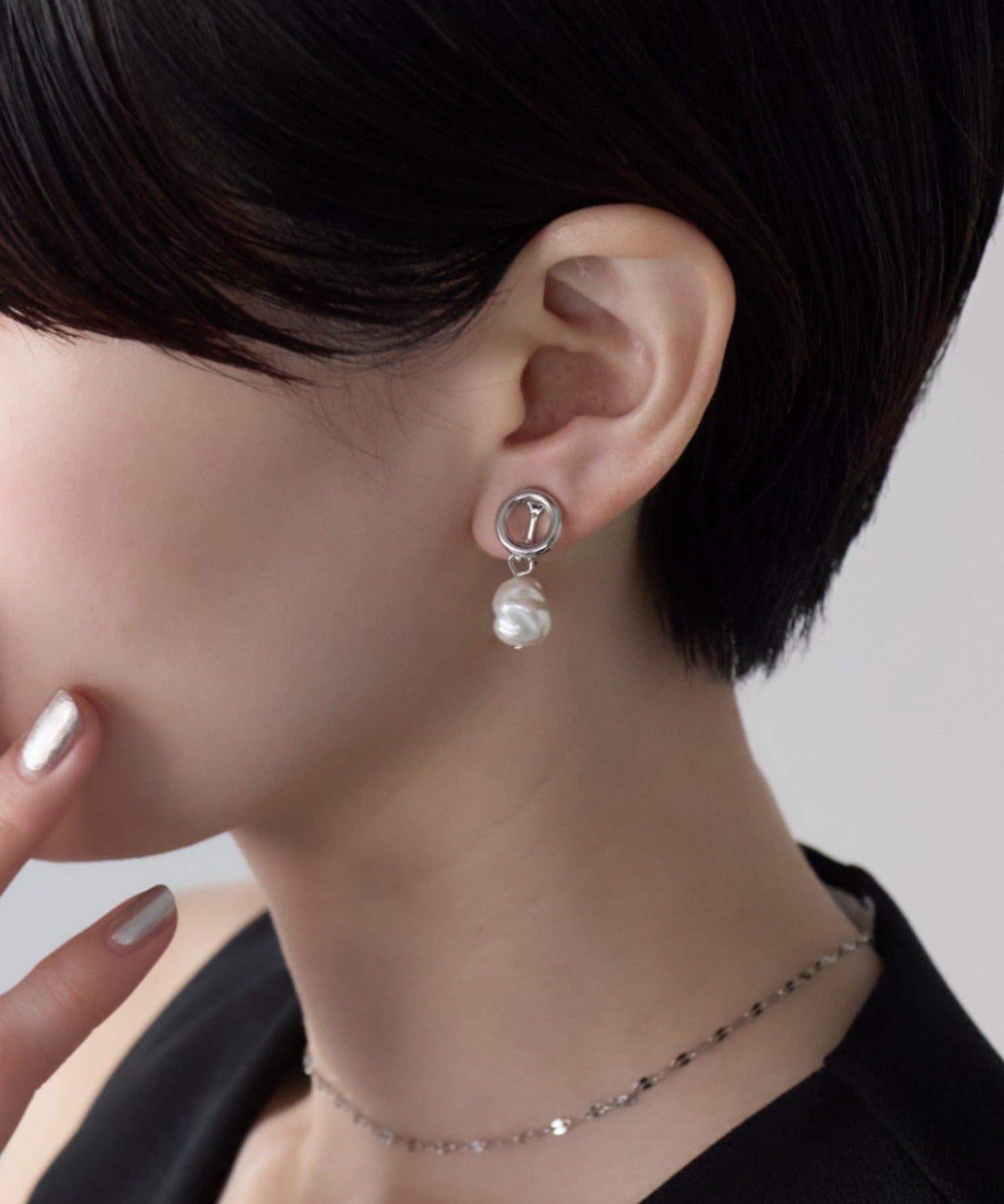 ciite' シーテ イヤリング シリコン付 デザインパール イヤリング