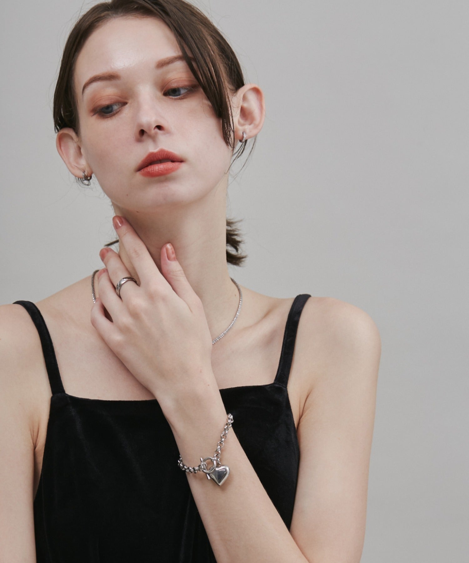 ciite' シーテ ブレスレット 【 金属アレルギー対応 】 ハートペンダント ブレスレット サージカルステンレス