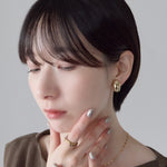 ciite' シーテ イヤリング シリコン付 メタルデザイン イヤリング