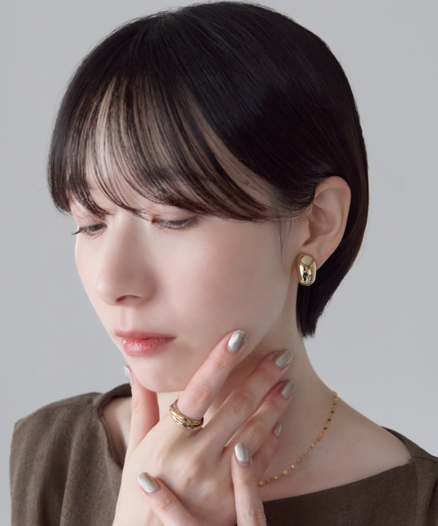 ciite' シーテ イヤリング シリコン付 メタルデザイン イヤリング
