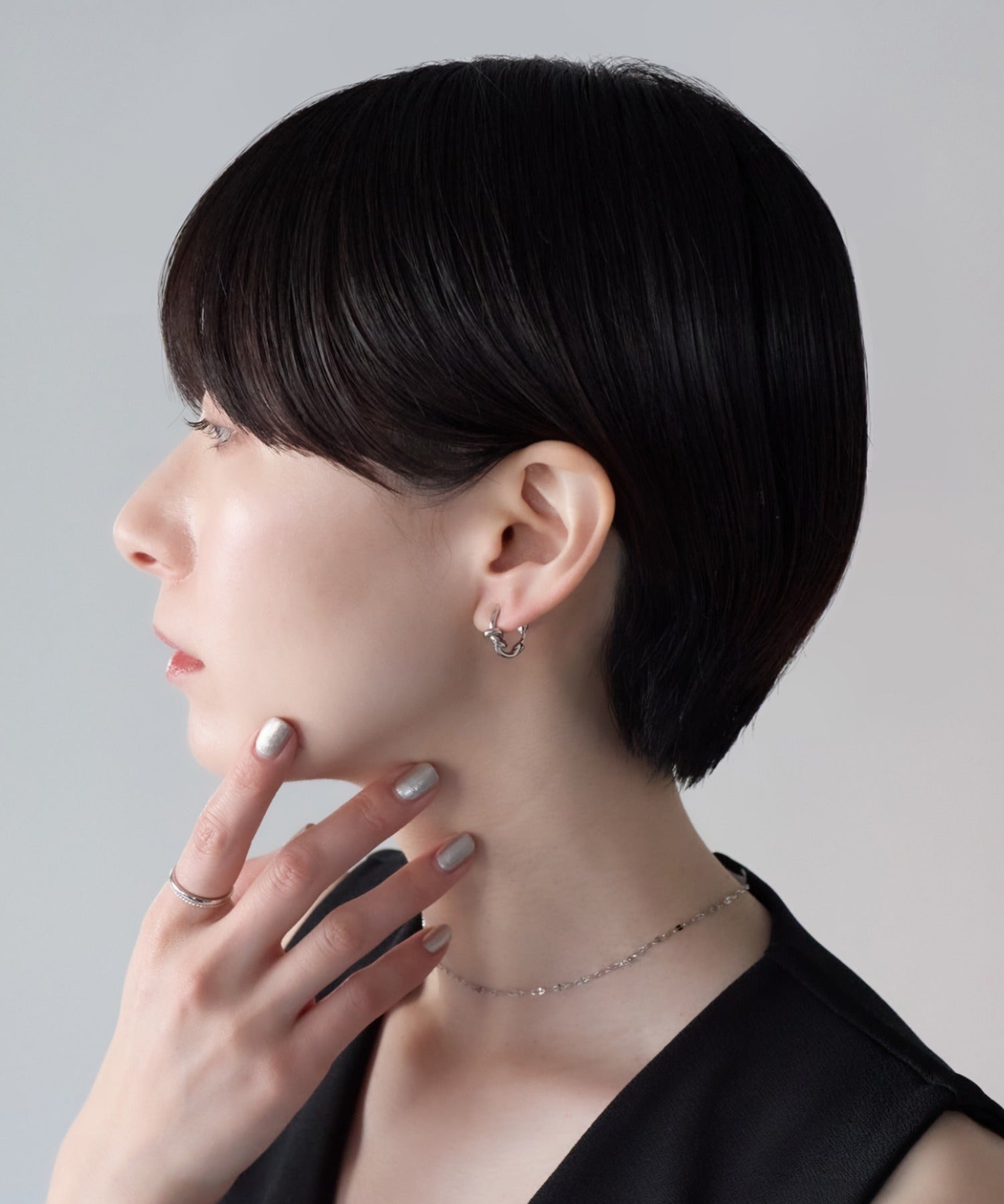 ciite' シーテ イヤリング シリコン付 ノットデザイン イヤリング