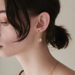 ciite' シーテ ピアス（両耳用） 【 金属アレルギー対応 】 オーバルストーン フックピアス サージカルステンレス (両耳用)