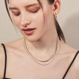 ciite' シーテ ネックレス 【 金属アレルギー対応 】 2連スネークチェーンネックレス サージカルステンレス