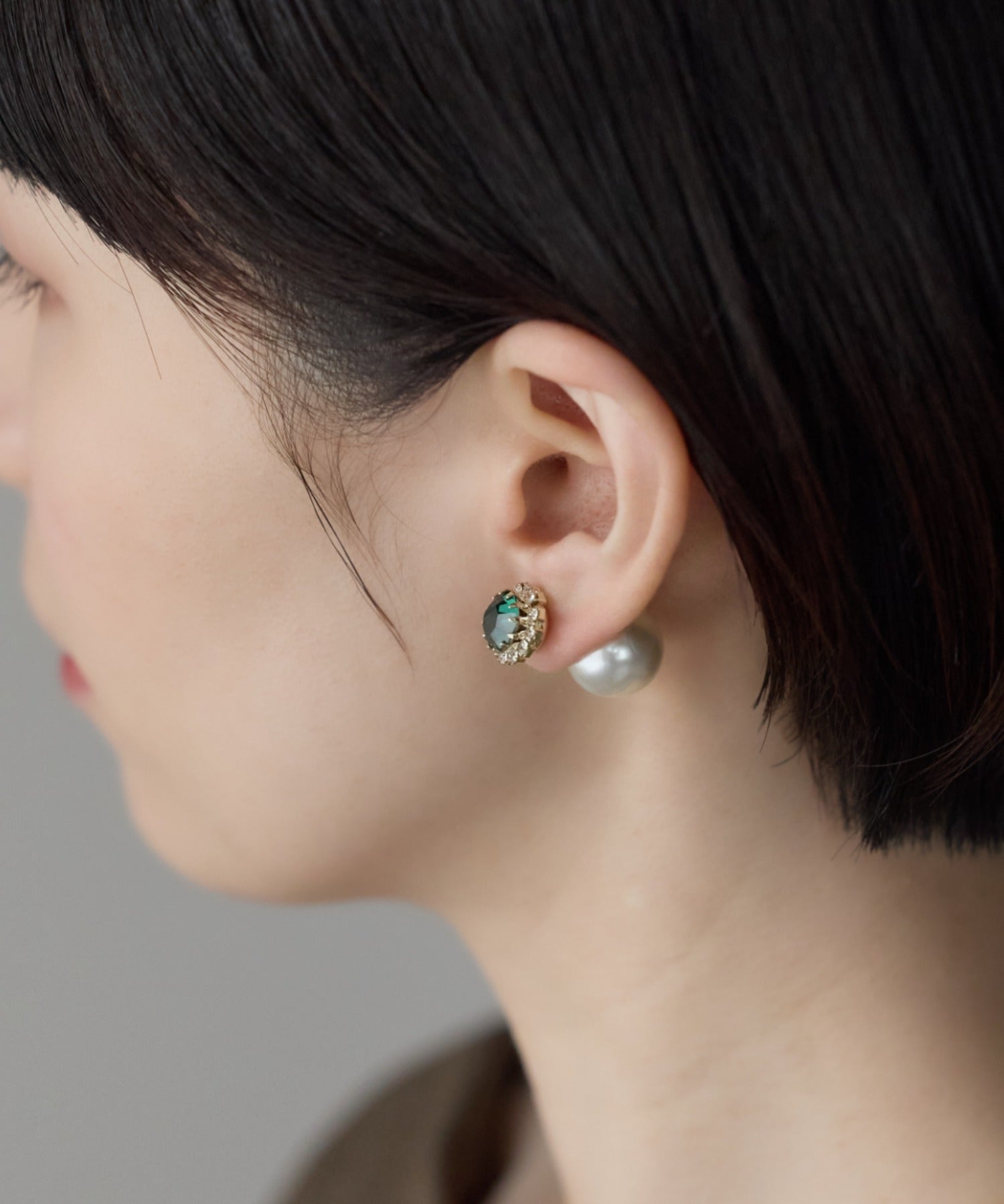 ciite' シーテ ピアス（両耳用） ビジューパールピアス