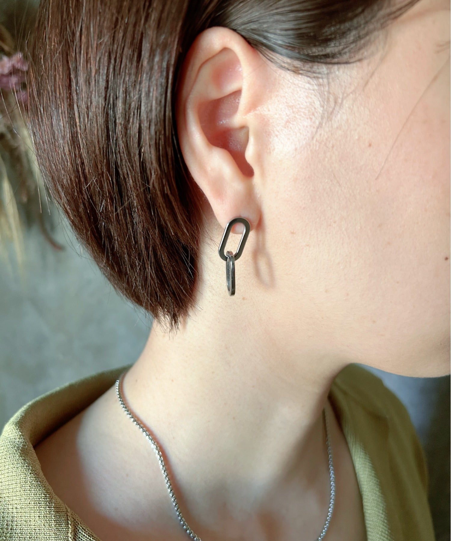 ciite' シーテ ピアス（両耳用） 【 金属アレルギー対応 】 オーバルピアス サージカルステンレス (両耳用)