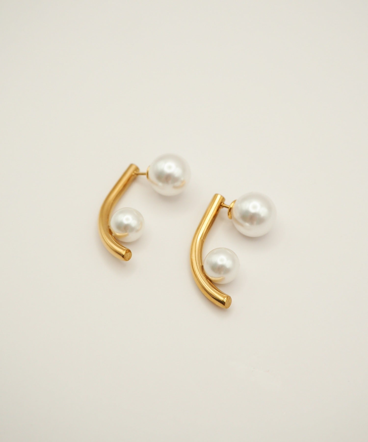 ciite' シーテ ピアス（両耳用） 【 金属アレルギー対応 】パールキャッチ デザインピアス サージカルステンレス