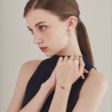 ciite' シーテ ブレスレット 【 金属アレルギー対応 】 クロスビジューブレスレット サージカルステンレス