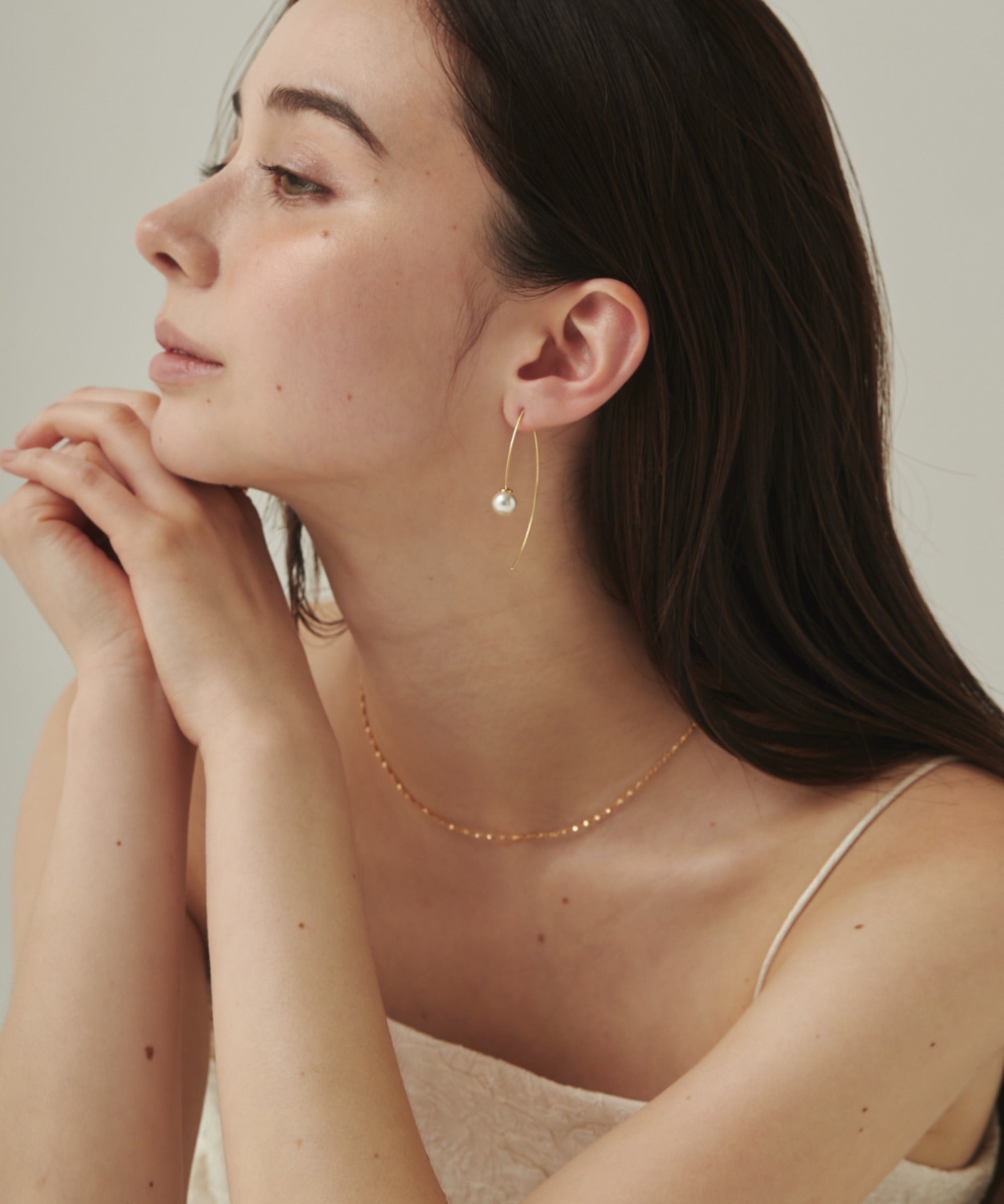 ciite' シーテ ピアス（両耳用） パールフックピアス (両耳用)